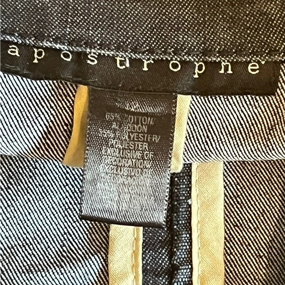 Apostrophe Dark Denim Jacket with contrast stitching Medium - Picture 6 of 6